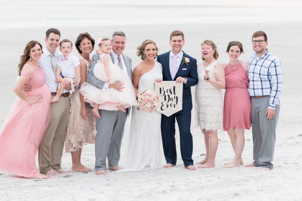 charlotte wedding photographers destination wedding in tampa florida family on beach