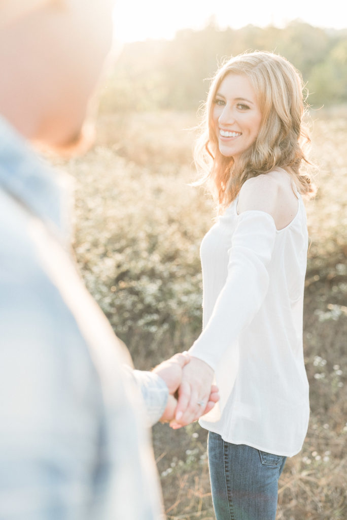 charlotte engagement photography bride to be smiling 