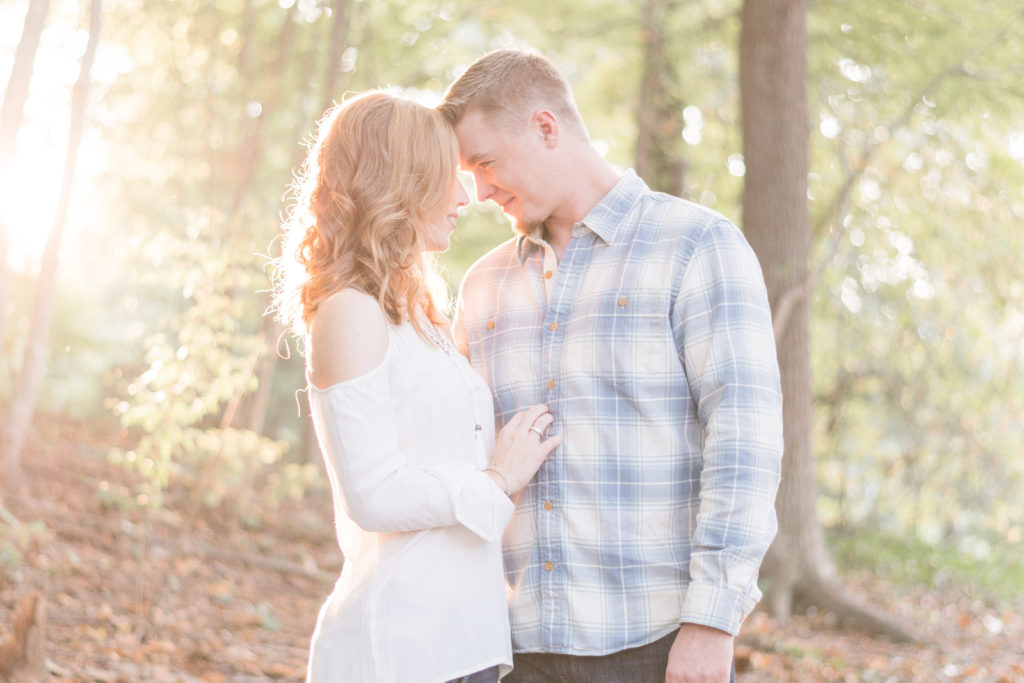 charlotte engagement photography shot of couple during sunset