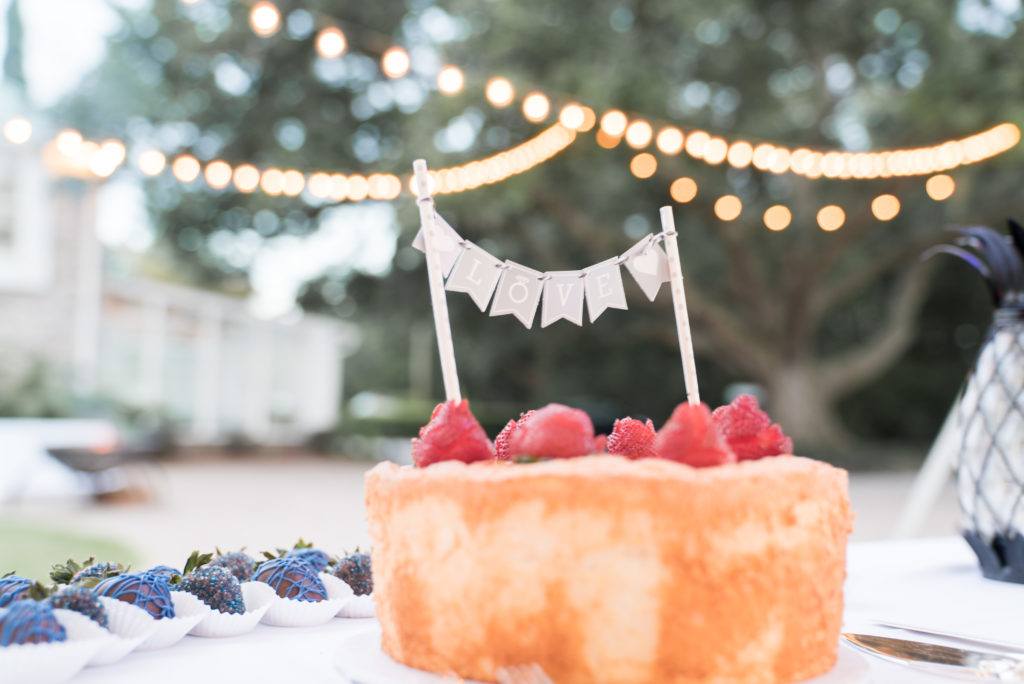 charleston wedding photographer shot of strawberry shortcake at reception