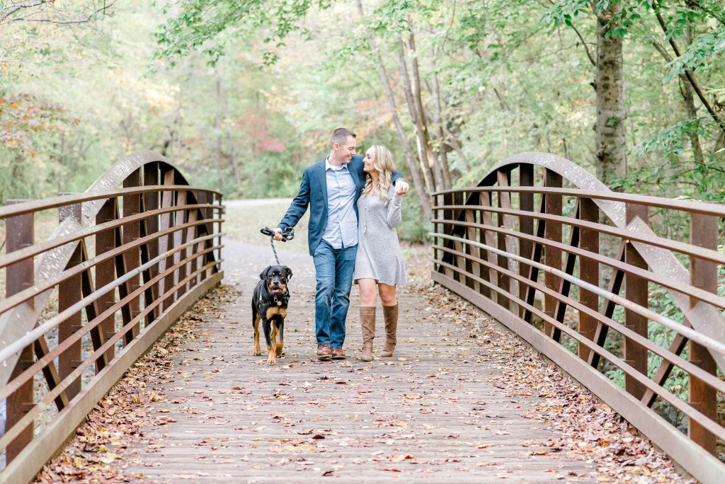charlotte engagement session clarks creek greenway uptown charlotte wedding photographer dog alyssa frost photography