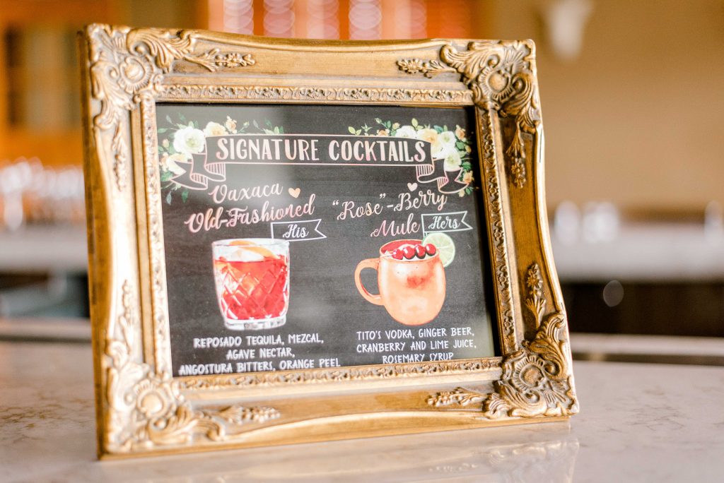 firethorne country club wedding signature cocktails