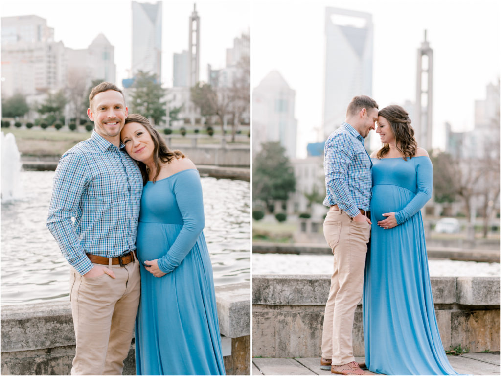 uptown Charlotte maternity session