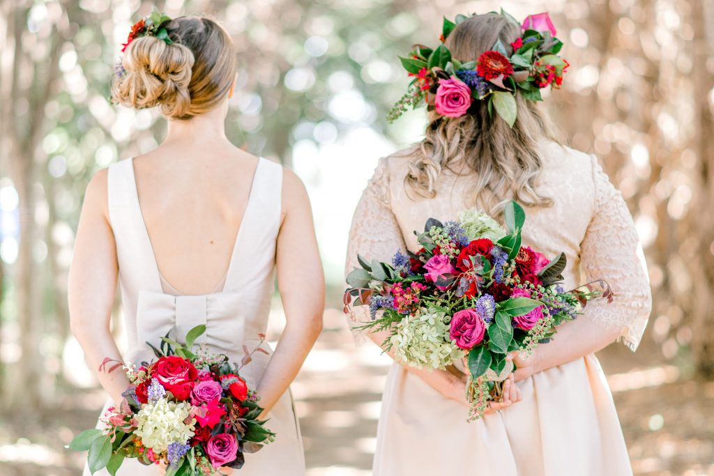 charlotte LGBTQ wedding photographer wedding inspiration bouquet sun flare bright and airy Alyssa Frost Photography