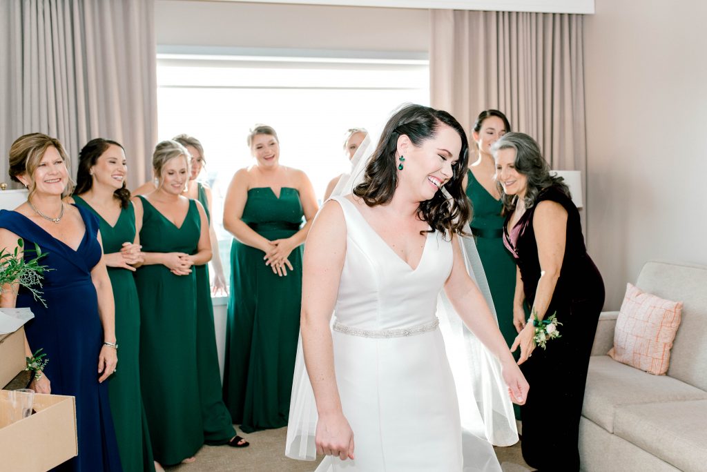 the westin charlotte bridesmaids and bride