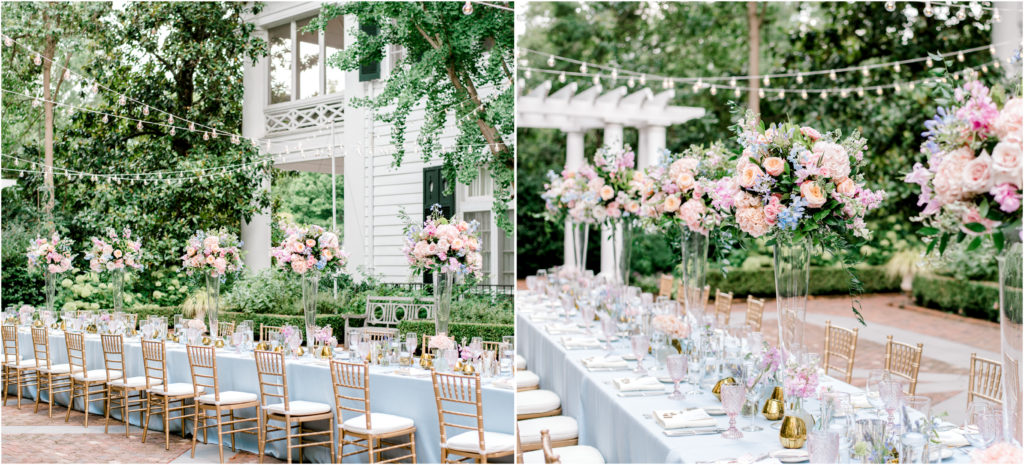 Floral centerpieces Duke Mansion wedding reception