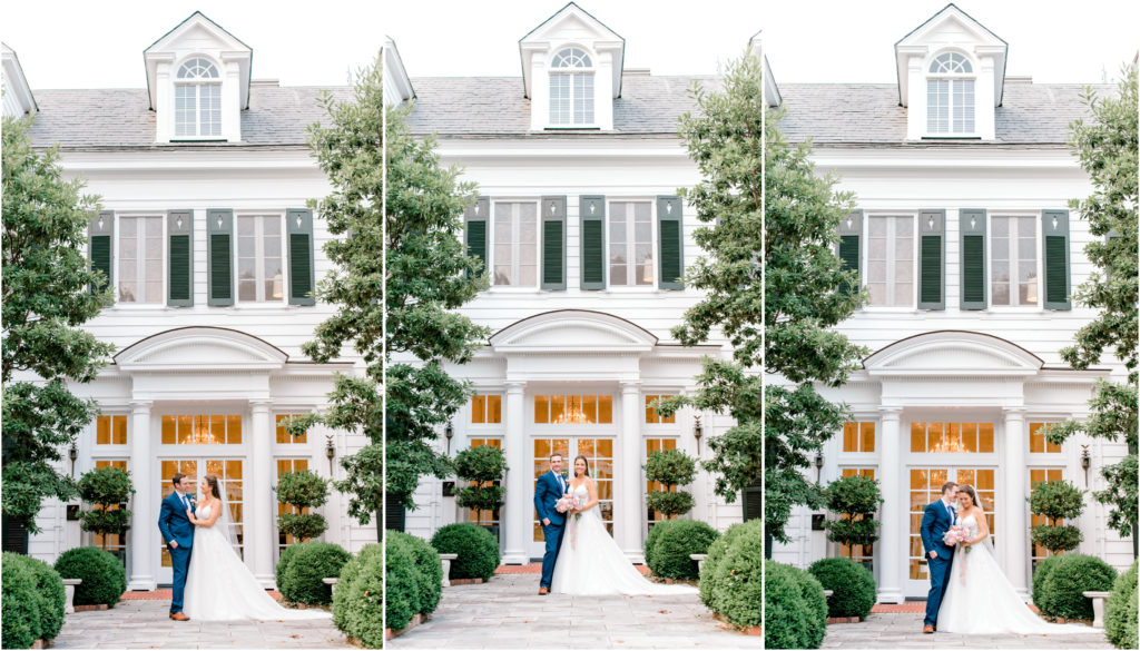 Bride and groom portraits at Duke Mansion