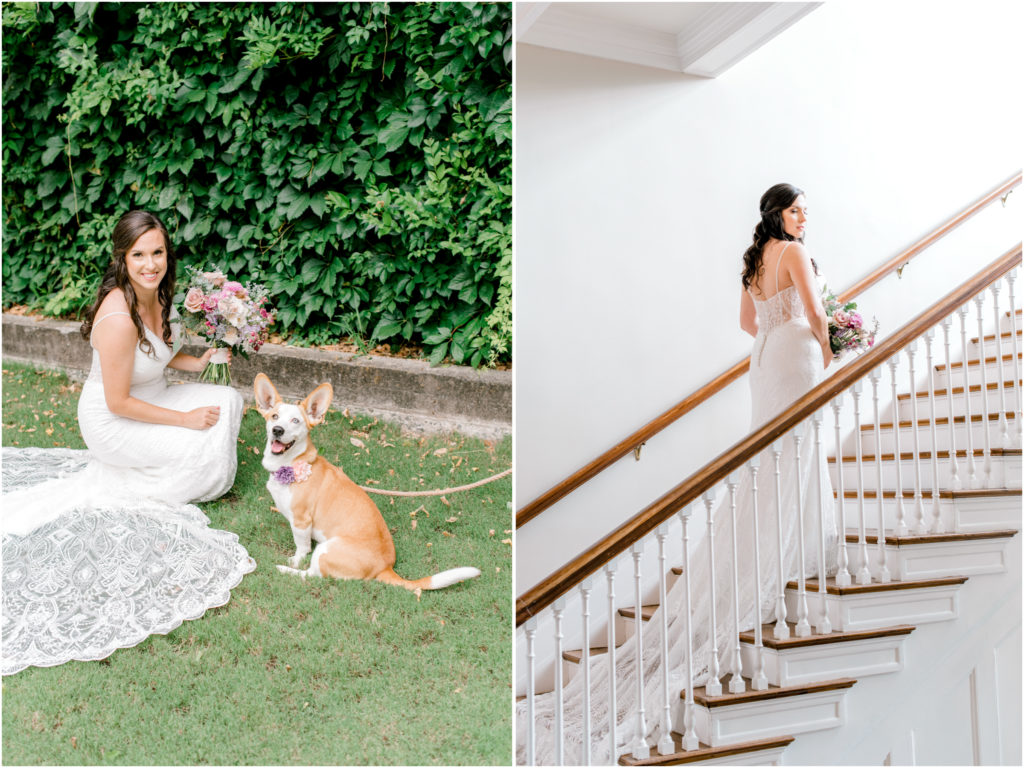 Separk Mansion Bridal Portraits with Dog