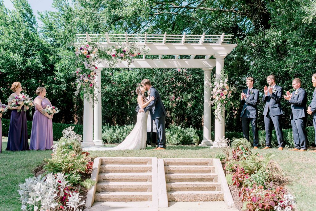 Separk Mansion wedding ceremony first kiss