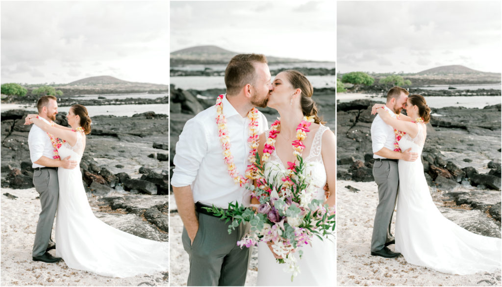 Big Island Hawaii bride and groom portrait