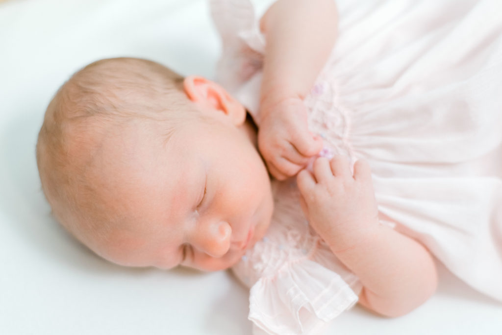 in-home newborn session baby girl